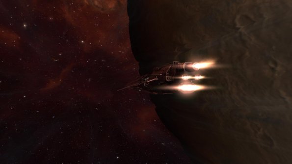 Hurrican warps to a Minmatar station